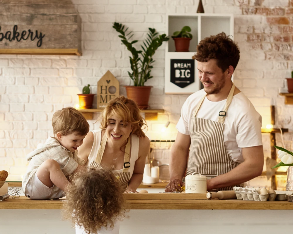 kitchen island with stools and storage